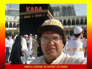 ABDUL HAKIM IN FRONT OF KABA