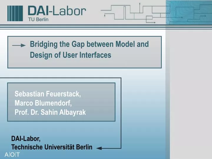 bridging the gap between model and design of user interfaces