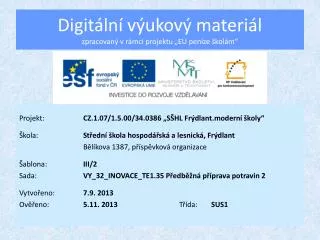 digit ln v ukov materi l zpracovan v r mci projektu eu pen ze kol m
