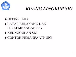 ruang lingkup sig