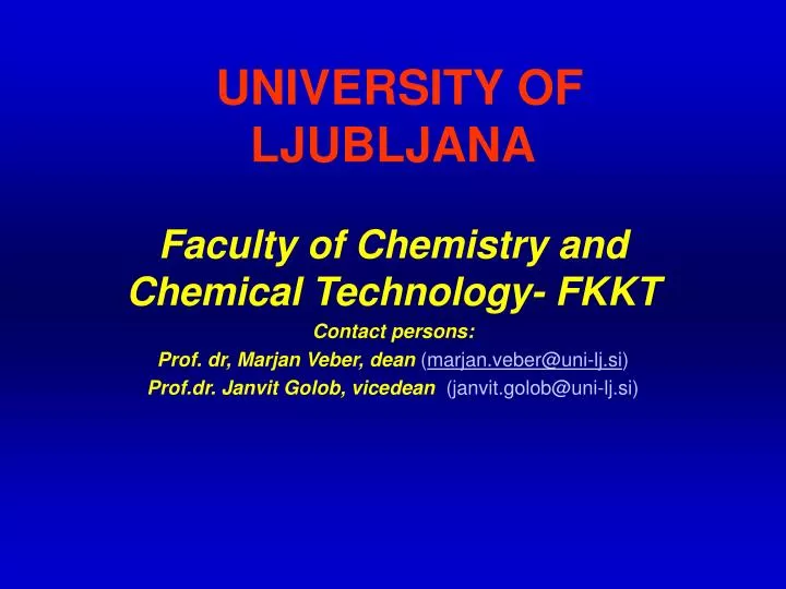 university of ljubljana