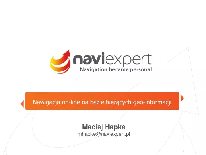 nawigacja on line na bazie bie cych geo informacji