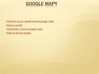 google mapy