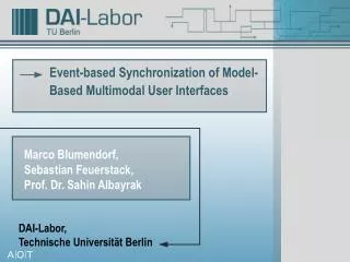 Event-based Synchronization of Model-Based Multimodal User Interfaces