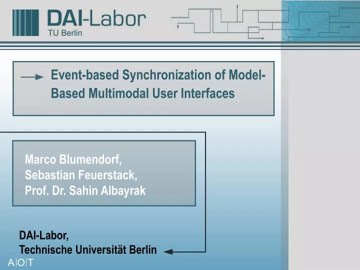 event based synchronization of model based multimodal user interfaces