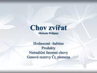 chov zv at michaela weilguny