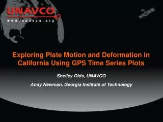 Exploring Plate Motion and Deformation in California Using GPS Time Series Plots