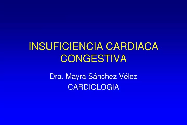 insuficiencia cardiaca congestiva