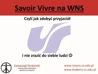 Savoir Vivre na WNS