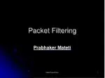 Packet Filtering - slide 1