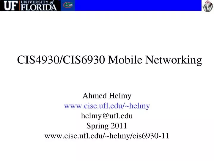 cis 4930 cis 6930 mobile networking