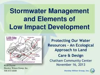 Stormwater Management and Elements of Low Impact Development