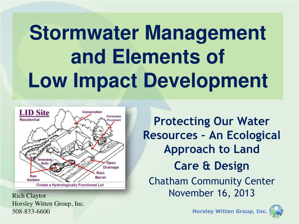 PPT - Stormwater Management and Elements of Low Impact Development ...