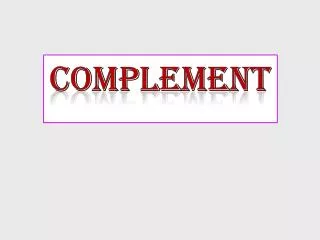 Complement