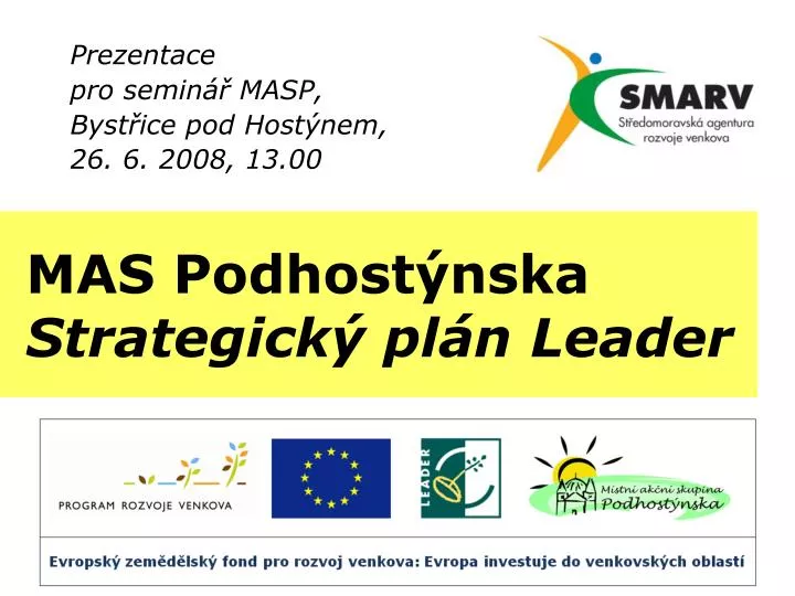 mas podhost nska strategick pl n leader