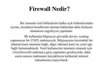 firewall nedir