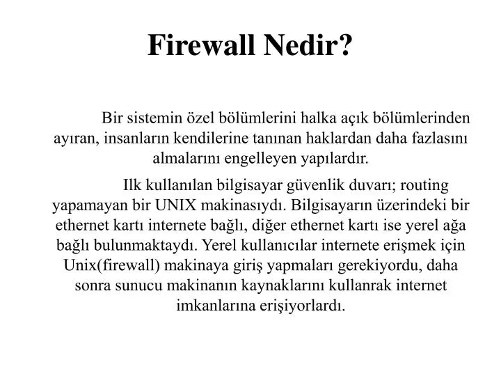 firewall nedir