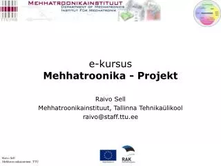 e kursus mehhatroonika projekt