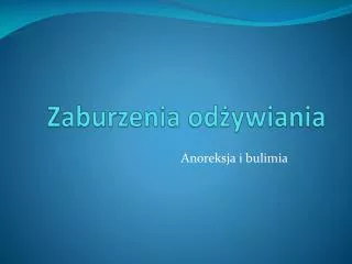 zaburzenia od ywiania