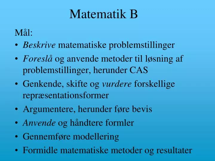 matematik b