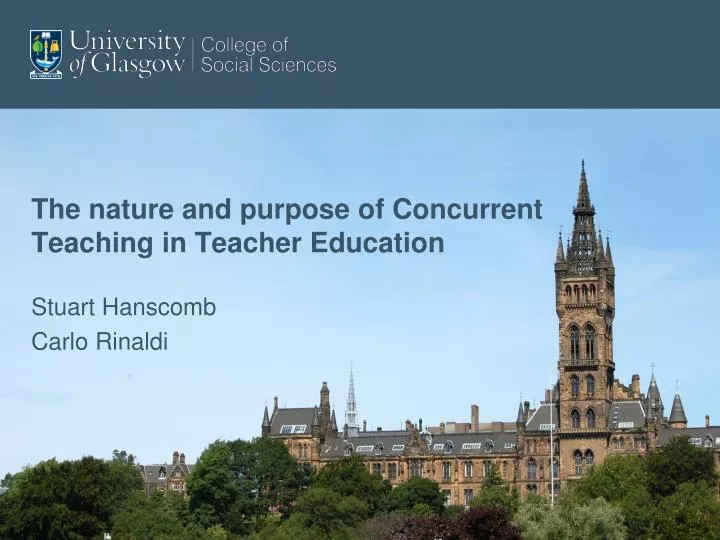 the nature and purpose of concurrent teaching in teacher education