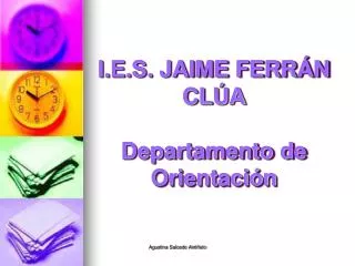 i e s jaime ferr n cl a departamento de orientaci n