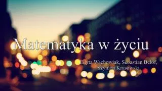 matematyka w yciu