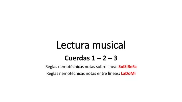 lectura musical