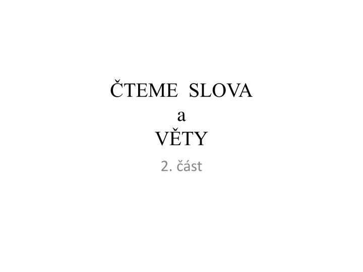 teme slova a v ty