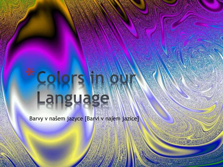 colors in our language