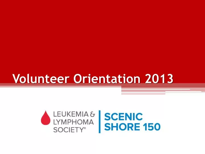 volunteer orientation 2013