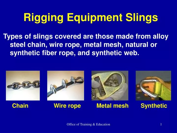PPT - Rigging Equipment Slings PowerPoint Presentation, free