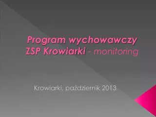 program wychowawczy zsp krowiarki monitoring