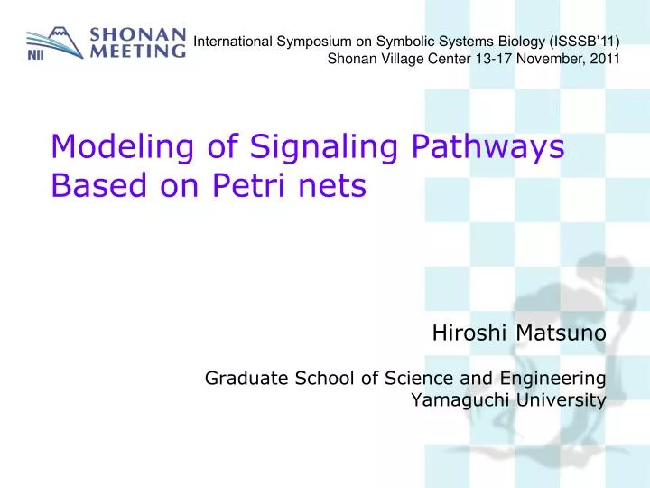 modeling of signaling pathways based on petri nets