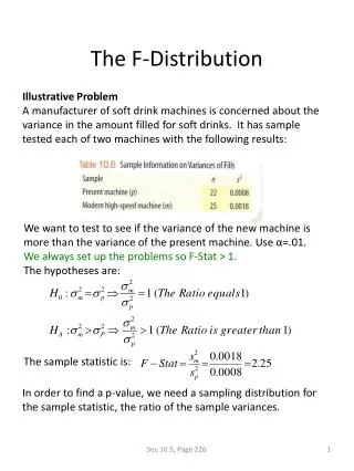 The F-Distribution