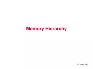 memory hierarchy