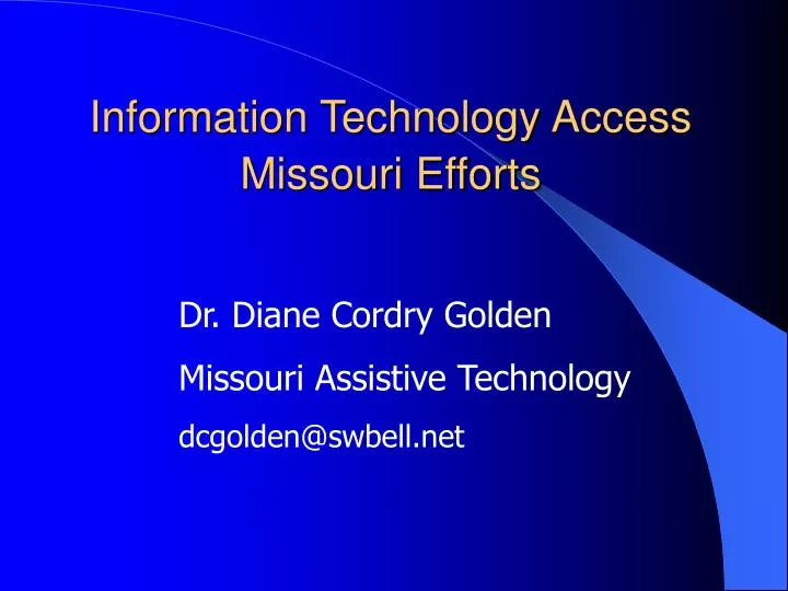 information technology access missouri efforts