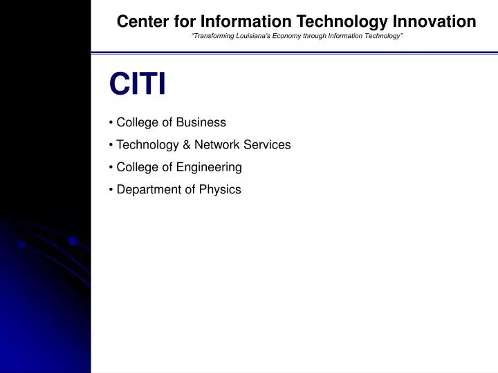 center for information technology innovation