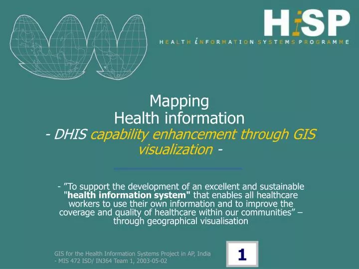 mapping health information dhis capability enhancement through gis visualization