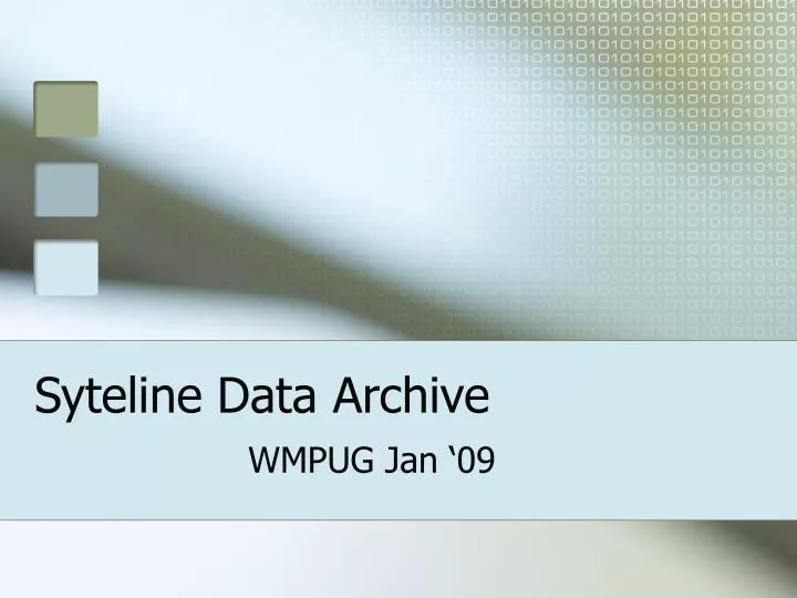 syteline data archive
