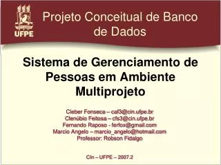 sistema de gerenciamento de pessoas em ambiente multiprojeto
