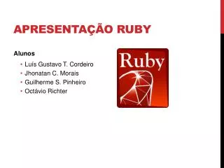apresenta o ruby