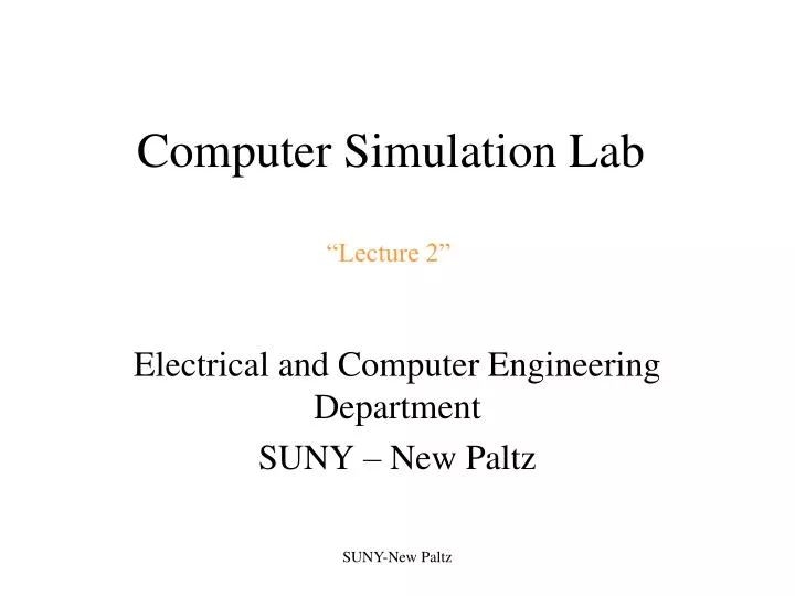 computer simulation lab