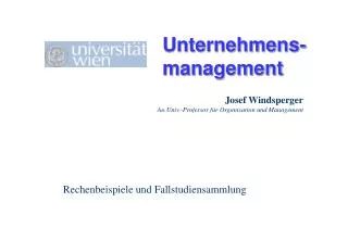 unternehmens management
