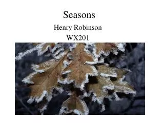 seasons