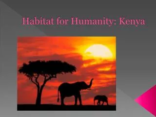 Habitat for Humanity: Kenya