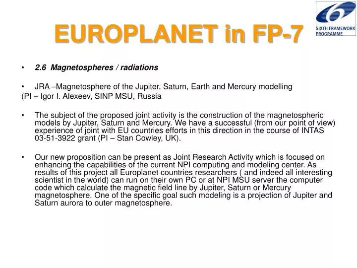europlanet in fp 7