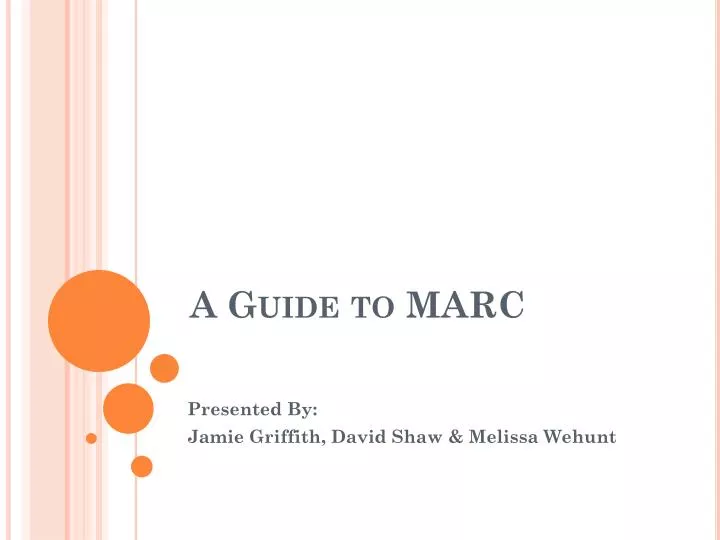 a guide to marc