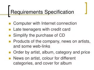 Requirements Specification