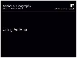 Using ArcMap